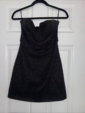 Ramy Brook Boaz Sequined Strapless Mini Dress with Sparkle Detail